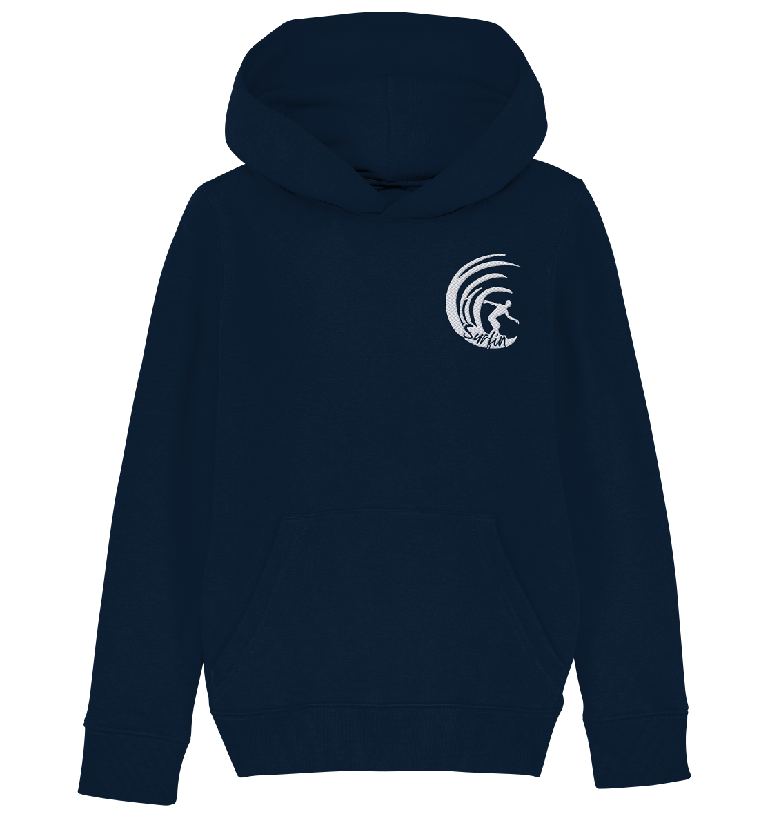 Sunset Surfer • Kids Organic Hoodie • Stick
